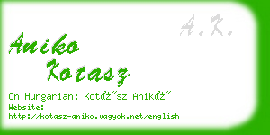 aniko kotasz business card